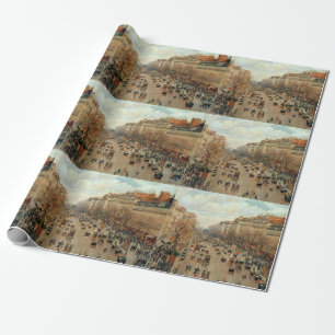 Camille Pissarro Boulevard Montmartre Painting Wrapping Paper