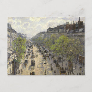 Camille Pissarro - Boulevard Montmartre, Spring Postcard