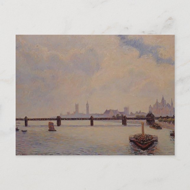 Camille Pissarro- Charing Cross Bridge, London Postcard (Front)