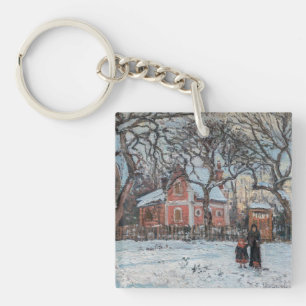 Camille Pissarro - Chataigniers a Louvecienne Key Ring