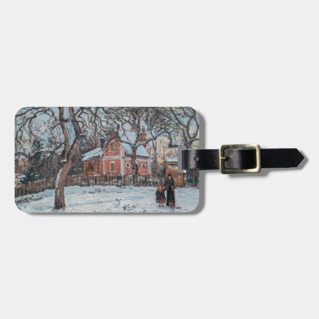 Camille Pissarro - Chataigniers a Louvecienne Luggage Tag (Front Horizontal)