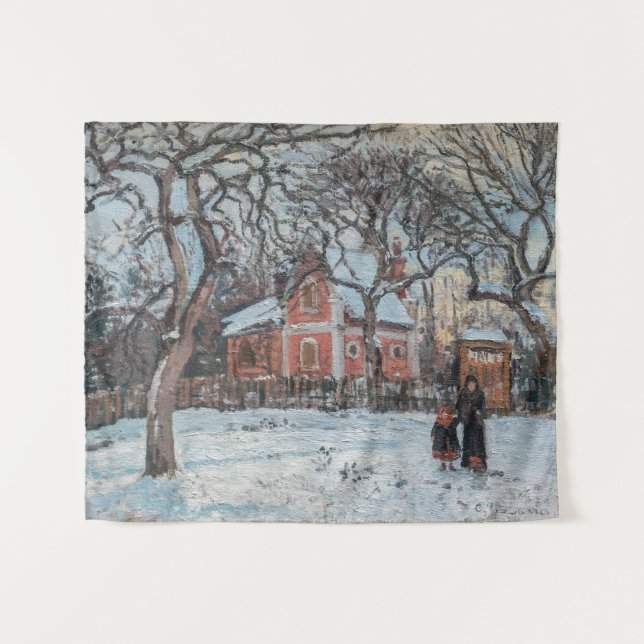 Camille Pissarro - Chataigniers a Louvecienne Tapestry (Front (Horizontal))