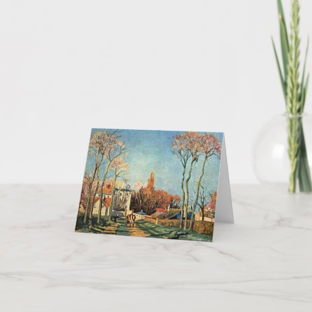 Camille Pissarro Entrance Village of Voisins Card (Front)