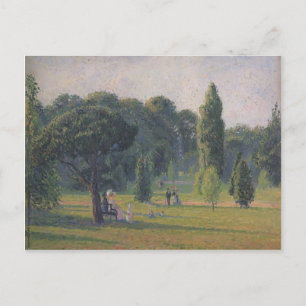 Camille Pissarro- Gardens At Kew, Sunset Postcard