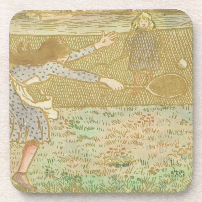 Camille Pissarro | Girls Playing Tennis, from 'Woo Coaster (Front)