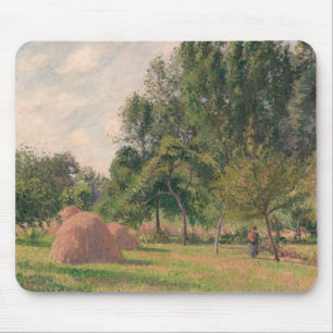 Camille Pissarro - Haystacks, Morning, Eragny Mouse Pad