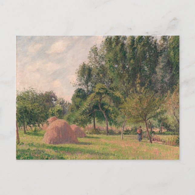 Camille Pissarro | Haystacks, Morning, Eragny Postcard (Front)