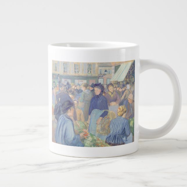 Camille Pissarro | Le Marche de Gisors Large Coffee Mug (Right)