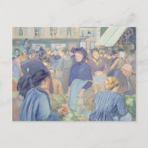 Camille Pissarro   Le Marche de Gisors Postcard