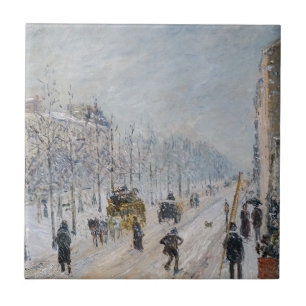 Camille Pissarro - Outer Boulevards, Snow Effect Ceramic Tile