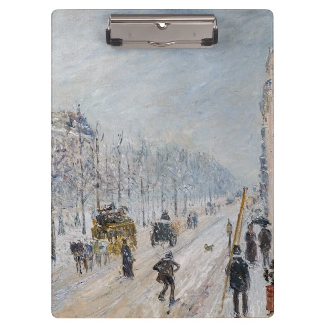 Camille Pissarro - Outer Boulevards, Snow Effect Clipboard (Front)