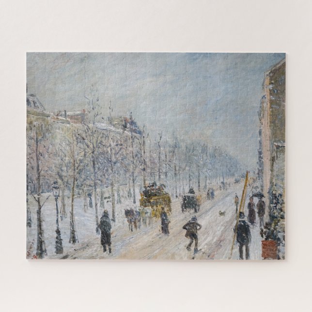 Camille Pissarro - Outer Boulevards, Snow Effect Jigsaw Puzzle (Horizontal)