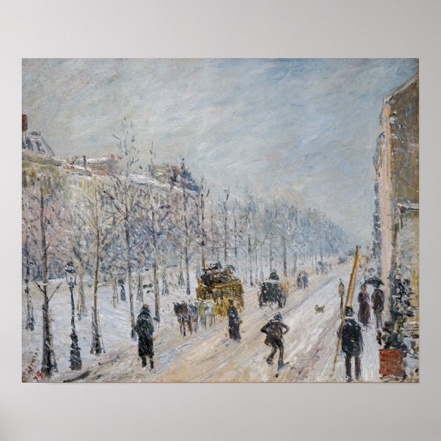 Camille Pissarro - Outer Boulevards, Snow Effect Poster (Front)