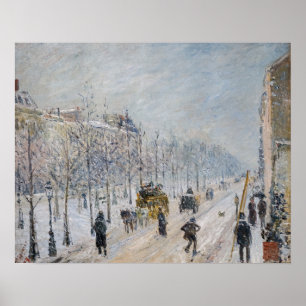 Camille Pissarro - Outer Boulevards, Snow Effect Poster
