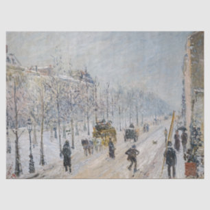 Camille Pissarro - Outer Boulevards, Snow Effect Tissue Paper