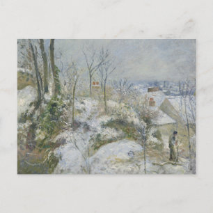Camille Pissarro - Rabbit Warren at Pontoise, Snow Postcard