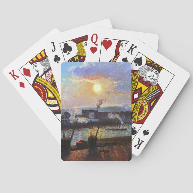 Camille Pissarro- Sunset, Rouen Playing Cards (Back)