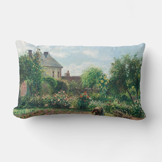 Camille Pissarro The Artist's Garden at Eragny Lumbar Cushion (Front)