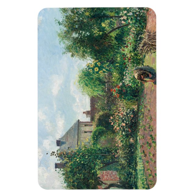 Camille Pissarro The Artist's Garden at Eragny Magnet (Vertical)