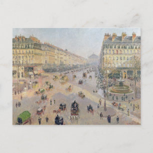 Camille Pissarro   The Avenue de L'Opera, Paris Postcard