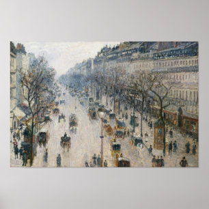 Camille Pissarro - The Boulevard Montmartre Poster