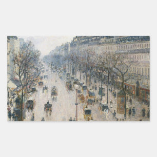 Camille Pissarro - The Boulevard Montmartre Rectangular Sticker