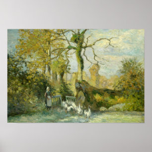 Camille Pissarro - The Goose Girl at Montfoucault Poster
