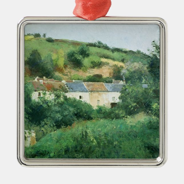 Camille Pissarro | The Path in the Village, 1875 Metal Ornament (Front)