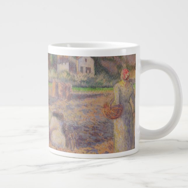 Camille Pissarro | The Potato Harvest Large Coffee Mug (Right)