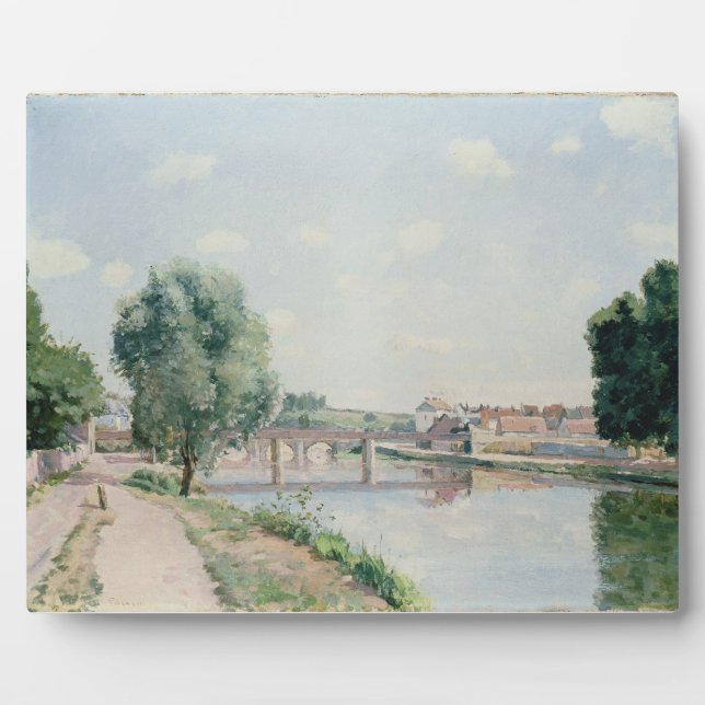Camille Pissarro | The Railway Bridge, Pontoise Plaque (Front)