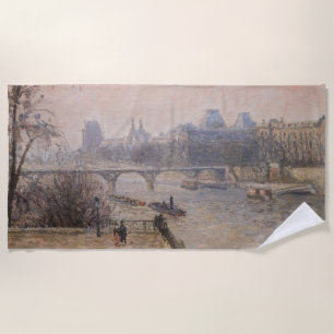 Camille Pissarro - The Seine and the Louvre Beach Towel