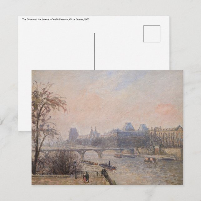 Camille Pissarro - The Seine and the Louvre Postcard (Front/Back)