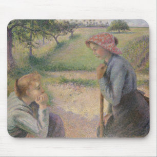 Camille Pissarro Two Young Peasant Women Mouse Pad