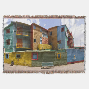Caminito, La Boca, Buenos Aires Throw Blanket