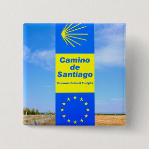 Camino de Santiago 15 Cm Square Badge