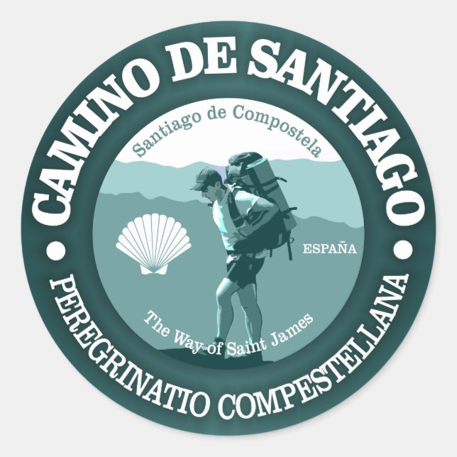 Camino de Santiago Classic Round Sticker (Front)