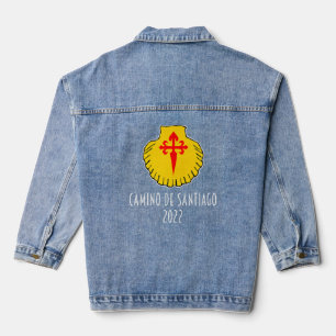 Camino De Santiago Compostela Pilgrim St James Hi Denim Jacket