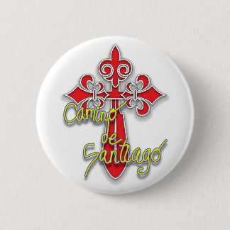 Camino de Santiago Cross 6 Cm Round Badge