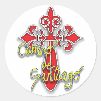 Camino de Santiago Cross Classic Round Sticker