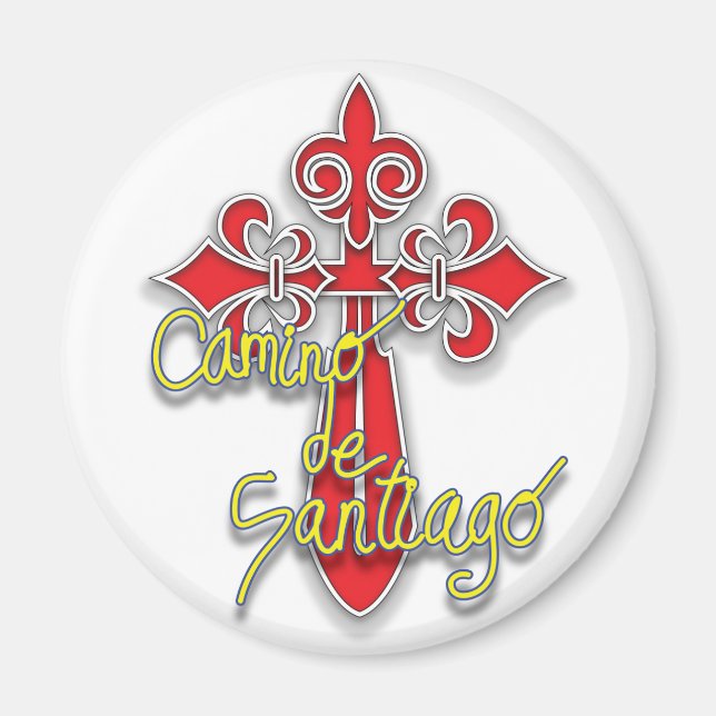 Camino de Santiago Cross Magnet (Front)