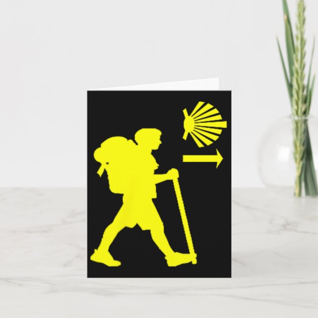 Camino De Santiago De Compostela Spain Pilgrim Hik Card (Front)