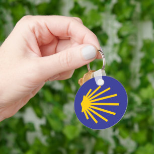 Camino de Santiago Keychain – Yellow Arrow & Shell