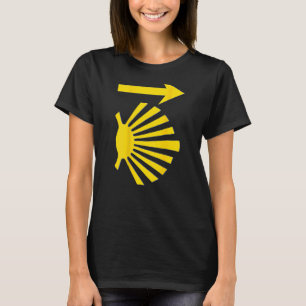 Camino De Santiago Large Arrow And Scallop Printed T-Shirt