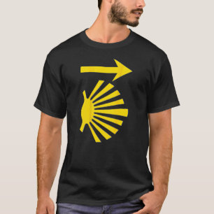 Camino De Santiago Large Arrow And Scallop Printed T-Shirt