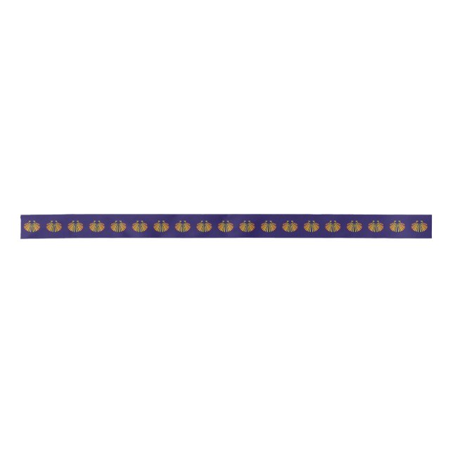 Camino de santiago scallop shell satin ribbon (Front)