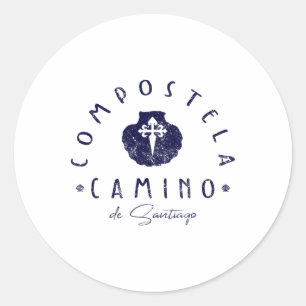 Camino De Santiago Spain Scallop Shell St James Hi Classic Round Sticker