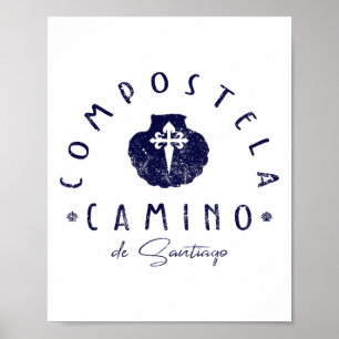 Camino De Santiago Spain Scallop Shell St James Hi Poster