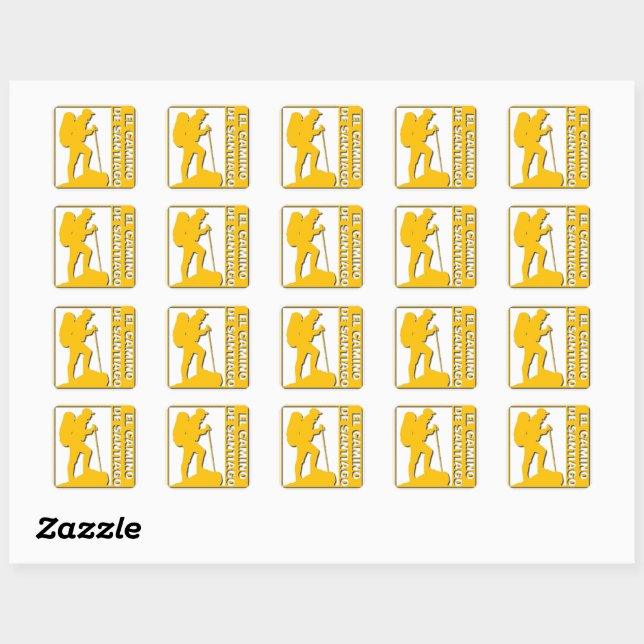 Camino de Santiago Square Sticker (Sheet)