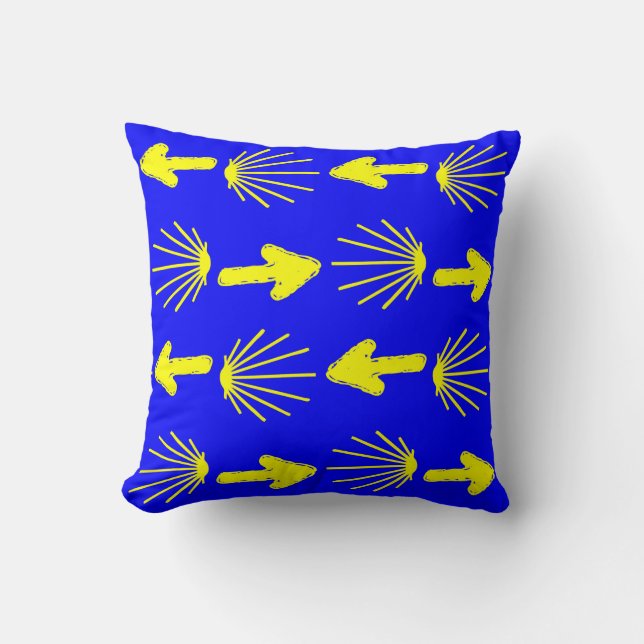 Camino de Santiago Symbols Cushion (Front)