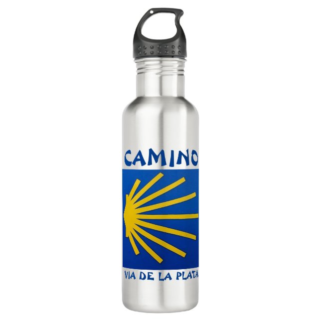 Camino de Santiago The way of st James 0008 710 Ml Water Bottle (Front)